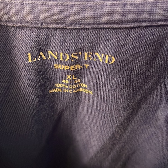 Lands End mens XL polo shirts two shirts plain red & blue.  Basics washable - Picture 2 of 4